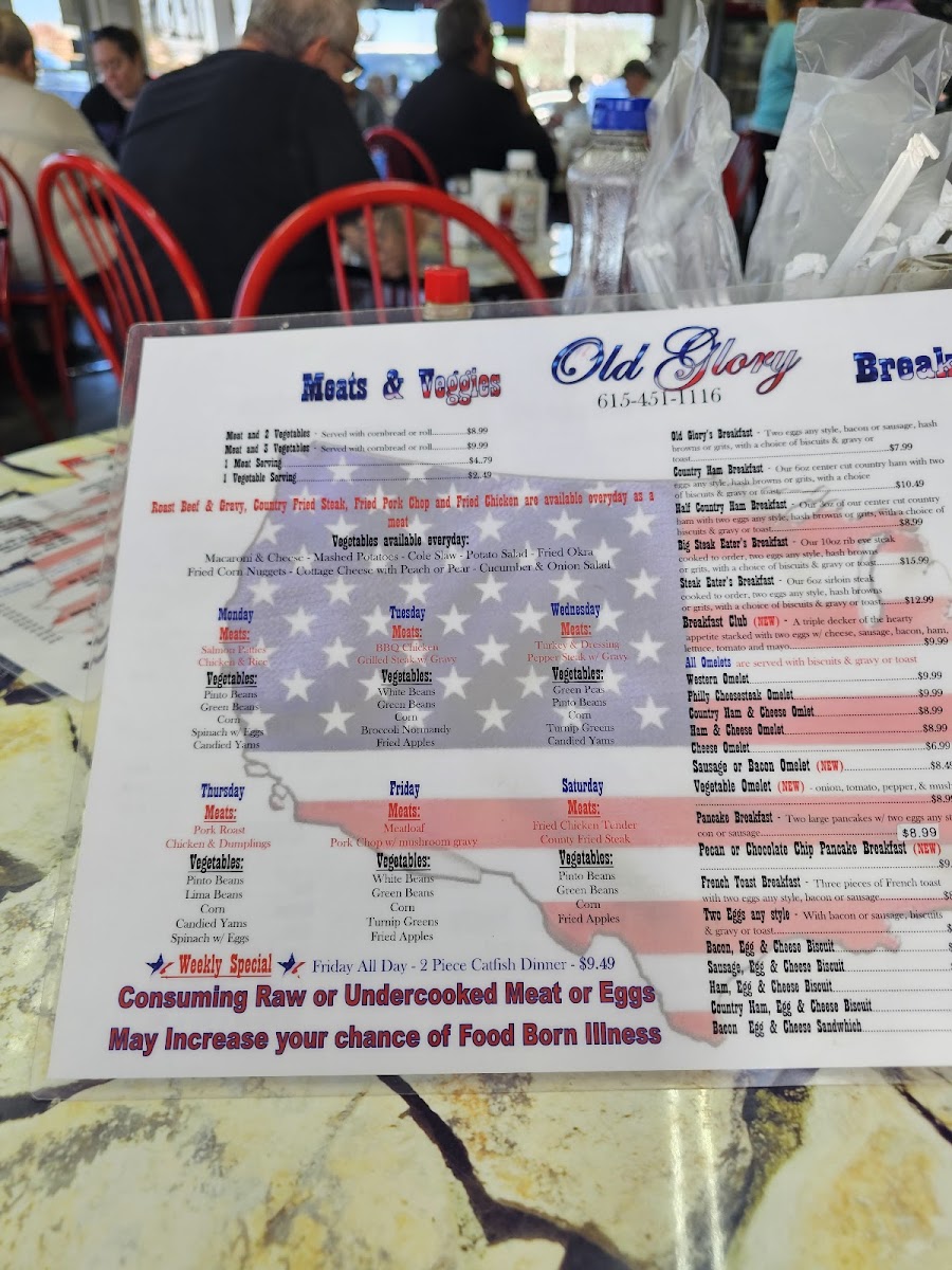 Menu Old Glory-1