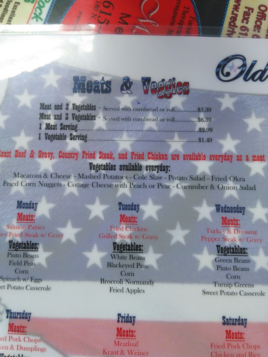 Menu Old Glory-7